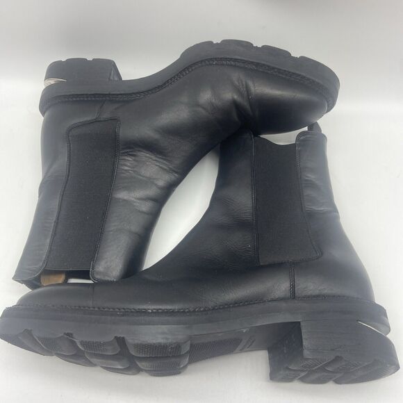 Alexander‎ Wang Chelsea Boots Booties  Size 38/7 Andy Black Biker Leather - Picture 13 of 15